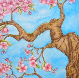 Sakura Tree Painting
